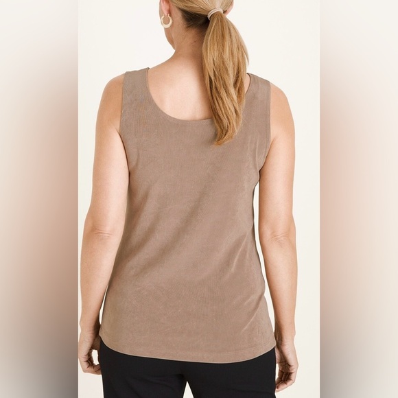 Chico’s Travelers Classic Essentials Tank Top Taupe Size 1 (M/8)EUC - Picture 3 of 6